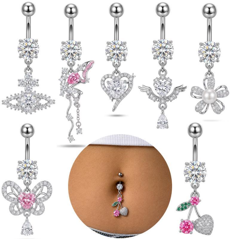 1 stuks prachtige hangende nav - Body Jewelry Barbell recensie en prijs