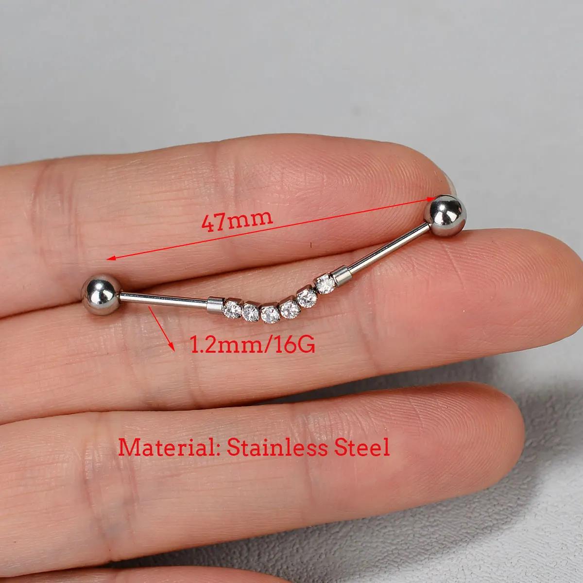 1PC Rvs Lange Industriële Oorb - Industrial Barbell Long recensie en prijs